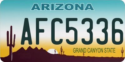 AZ license plate AFC5336