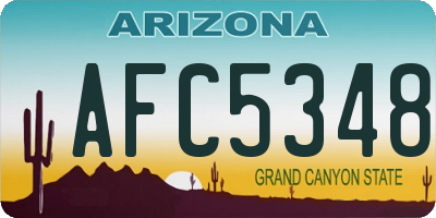 AZ license plate AFC5348