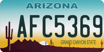 AZ license plate AFC5369