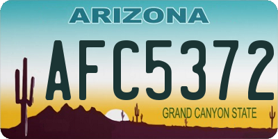 AZ license plate AFC5372