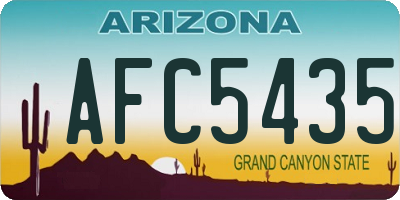 AZ license plate AFC5435