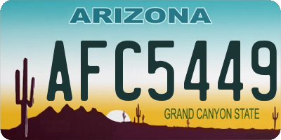 AZ license plate AFC5449