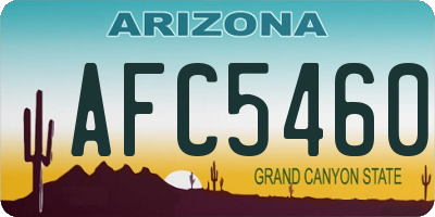 AZ license plate AFC5460
