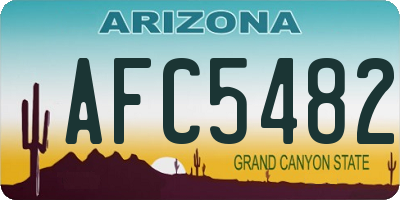 AZ license plate AFC5482