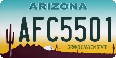 AZ license plate AFC5501