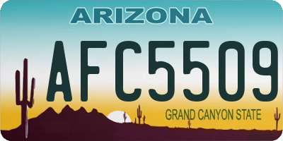 AZ license plate AFC5509