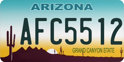 AZ license plate AFC5512