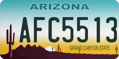 AZ license plate AFC5513
