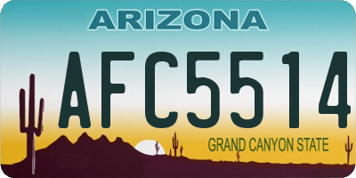 AZ license plate AFC5514