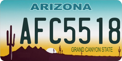 AZ license plate AFC5518