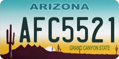 AZ license plate AFC5521