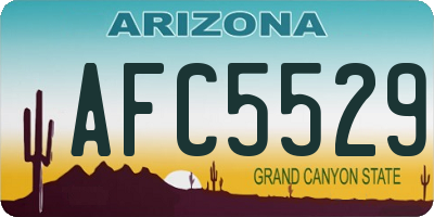 AZ license plate AFC5529