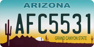 AZ license plate AFC5531