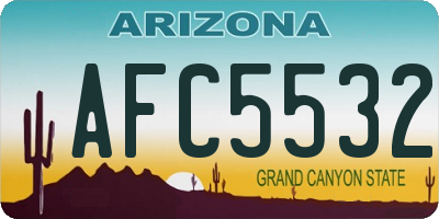 AZ license plate AFC5532