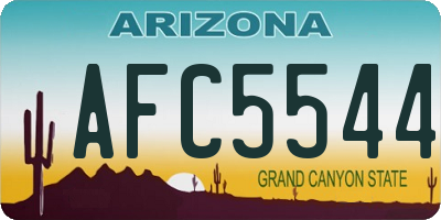 AZ license plate AFC5544