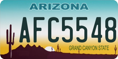 AZ license plate AFC5548