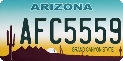 AZ license plate AFC5559