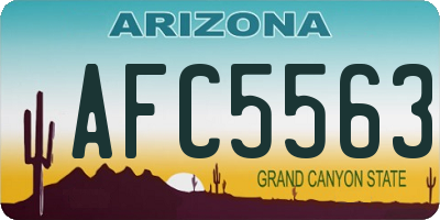 AZ license plate AFC5563