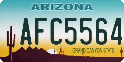AZ license plate AFC5564