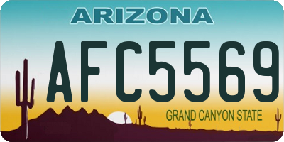 AZ license plate AFC5569