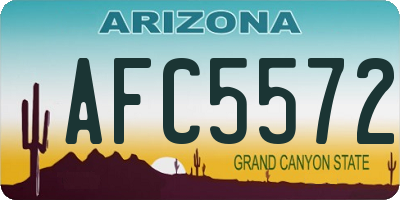 AZ license plate AFC5572