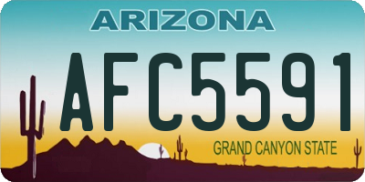 AZ license plate AFC5591