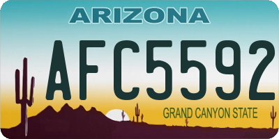 AZ license plate AFC5592