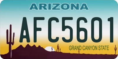 AZ license plate AFC5601