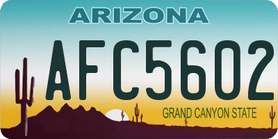 AZ license plate AFC5602