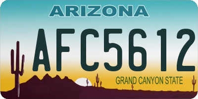 AZ license plate AFC5612