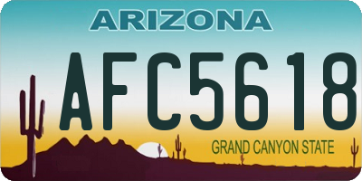 AZ license plate AFC5618