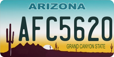 AZ license plate AFC5620