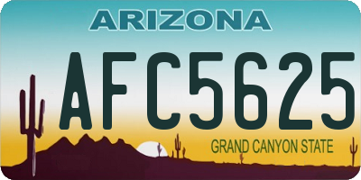 AZ license plate AFC5625