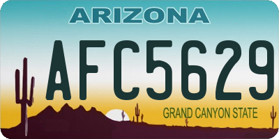 AZ license plate AFC5629