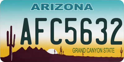 AZ license plate AFC5632