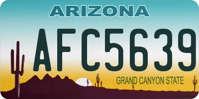 AZ license plate AFC5639