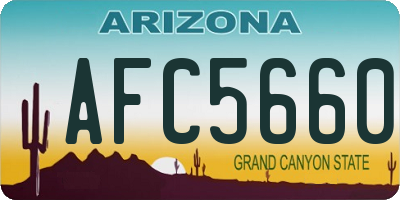 AZ license plate AFC5660