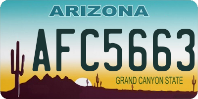 AZ license plate AFC5663
