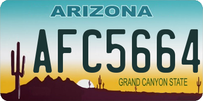 AZ license plate AFC5664