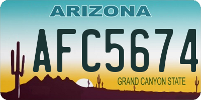 AZ license plate AFC5674