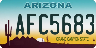AZ license plate AFC5683