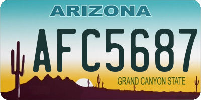 AZ license plate AFC5687