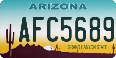 AZ license plate AFC5689