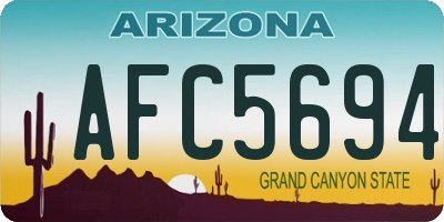 AZ license plate AFC5694