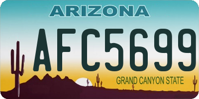 AZ license plate AFC5699