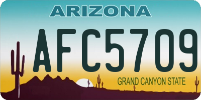 AZ license plate AFC5709