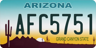 AZ license plate AFC5751