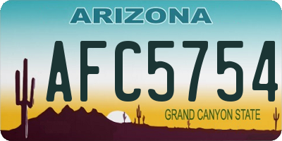 AZ license plate AFC5754