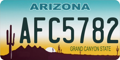AZ license plate AFC5782