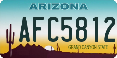 AZ license plate AFC5812